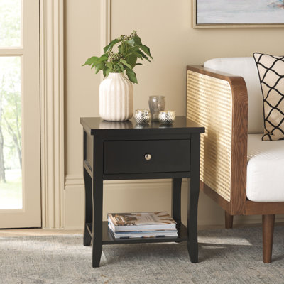 Joanna Solid Wood End Table with Storage