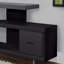 Meuble télé, 60 po, console, meuble multimédia, armoire de rangement, salon, chambre à coucher et stratifié gris, contemporain, moderne