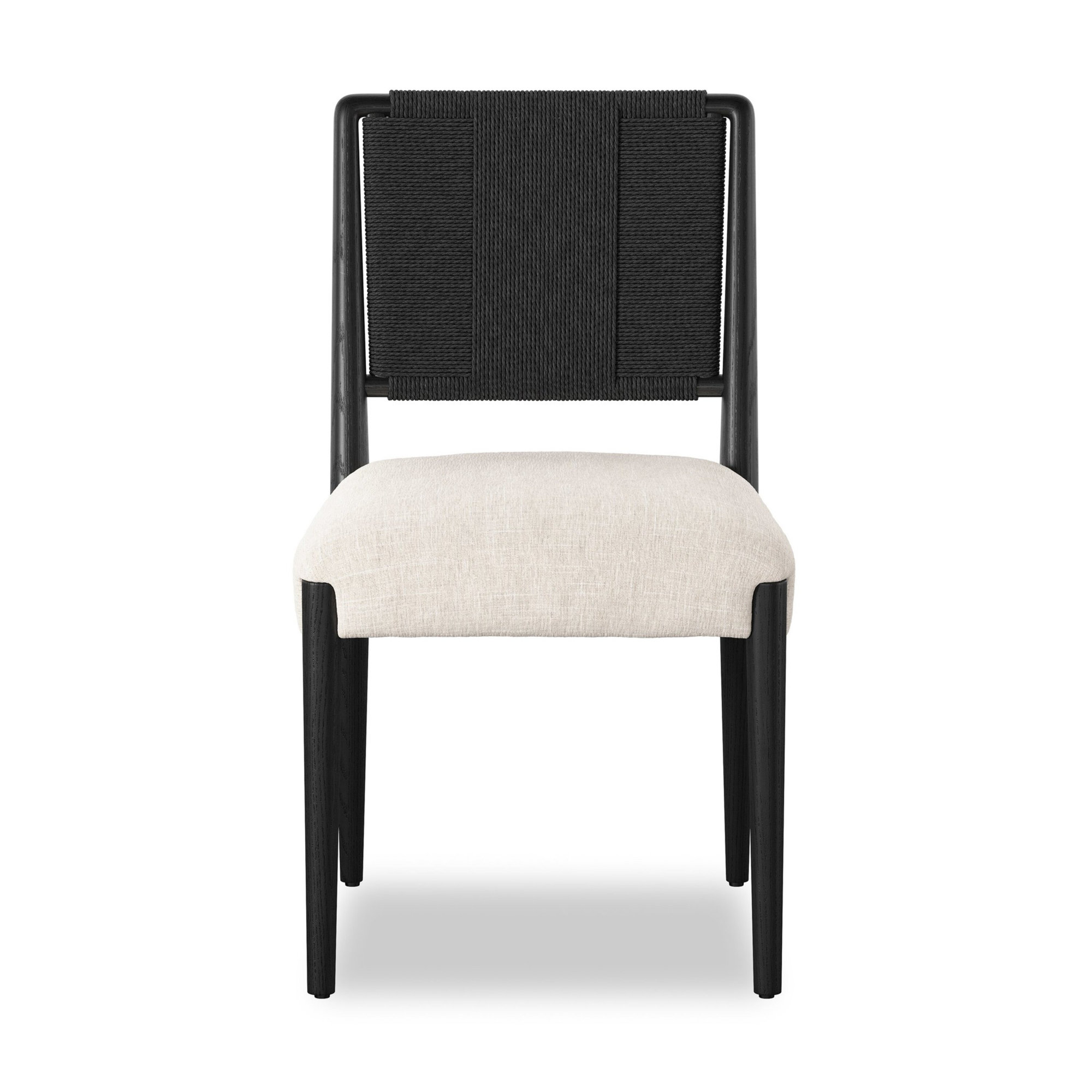 Betha Woven Side Chair, Essence Natural, Black Brushed Ash