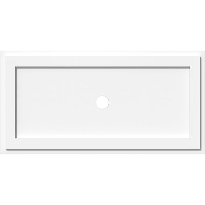 Médaillon de plafond contemporain en pvc de qualité architecturale rectangulaire