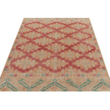 Distressed Homage Hand Knotted Wool Geometric Area Rug