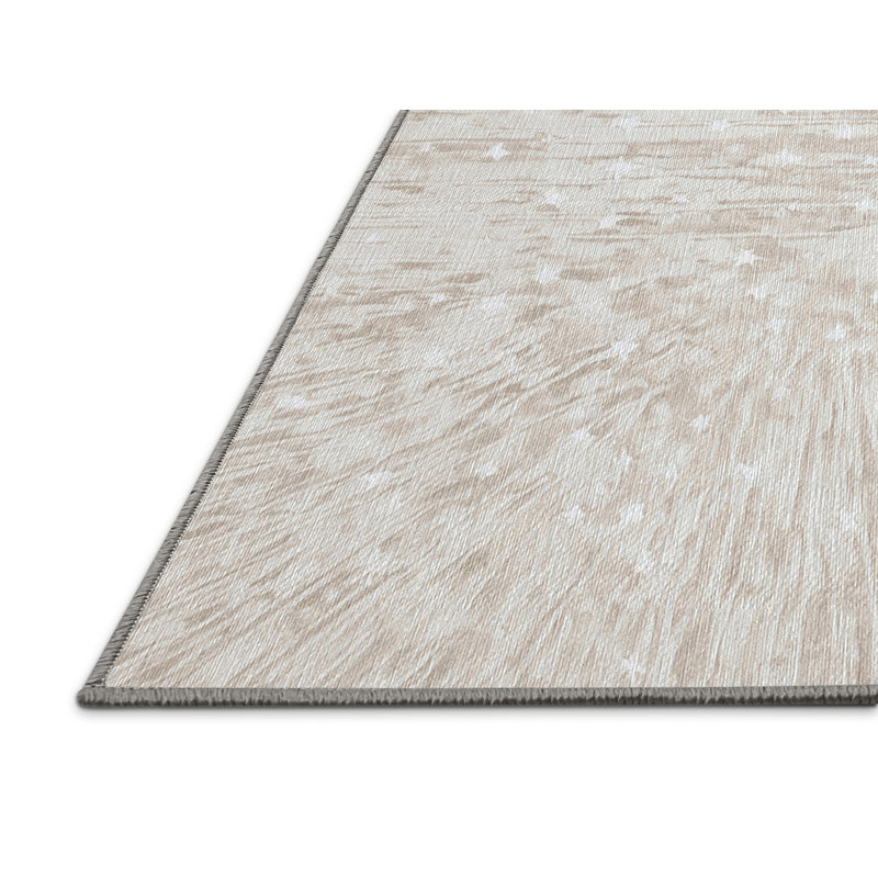 Machine Washable Gray Area Rug, Round 8'
