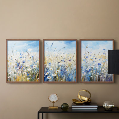 Étude florale, série V, ensemble de 3 estampes numériques, prêt à accrocher