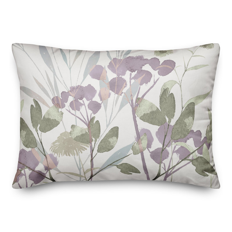 Soft Spring Botanical Rectangular Pillow Cover & Insert