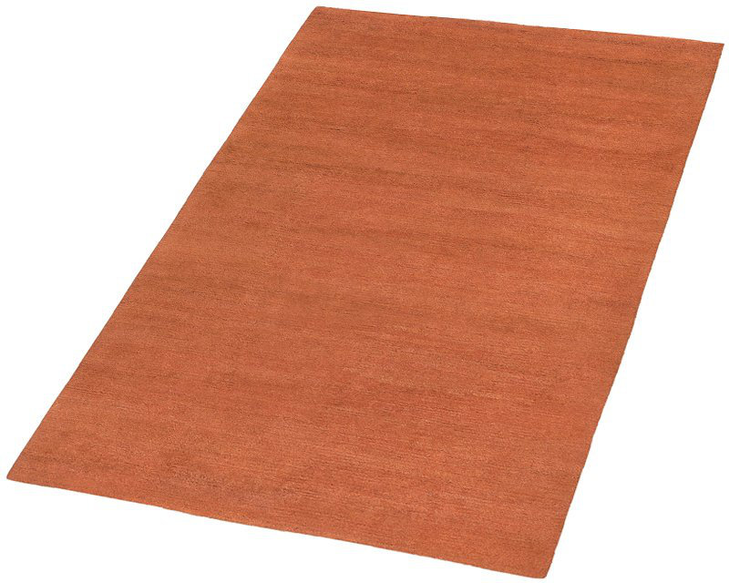 Sprouts Wool Area Rug in Orange, Rectangle 8' x 10'