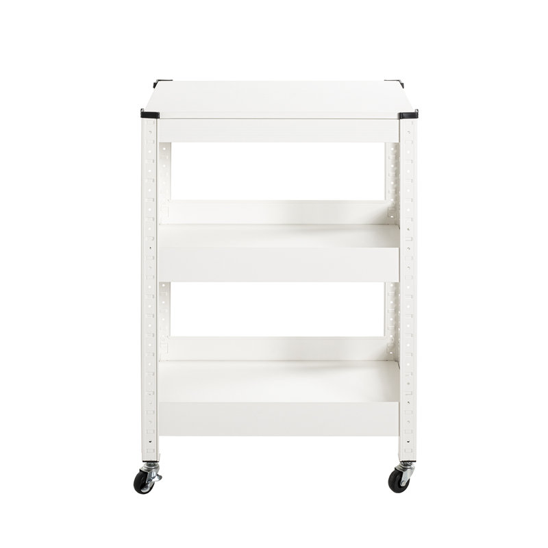 Serving Trolley with 3 shelves, 50 x 75 x 32 cm, White