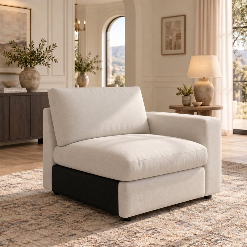 Modern Right-Arm Seat For Modular Sofa