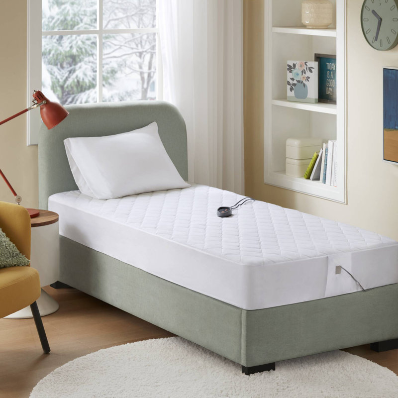 Protège-matelas chauffant en mélange de coton, Simple