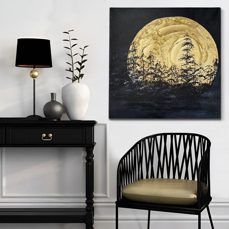 Superbe peinture sur toile décorative de 27,6 po x 27,6 po | 100% toile, cadre 100% bois (1,2 po d'épaisseur) | Parfait pour les amateurs de décoration intérieure et d'art