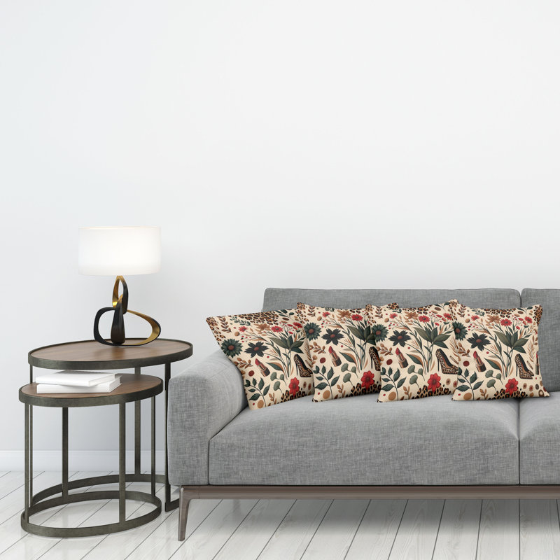 Fabric Reversible Throw Pillow, 18"H x 18"W