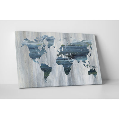 « texture monde map », impression sur toile