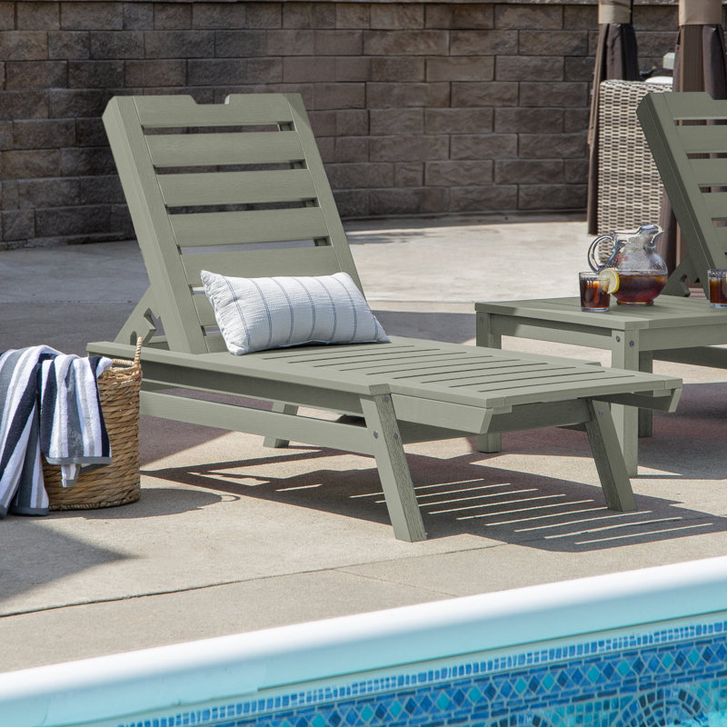 Jiwoo Outdoor Chaise Lounge, Eucalyptus