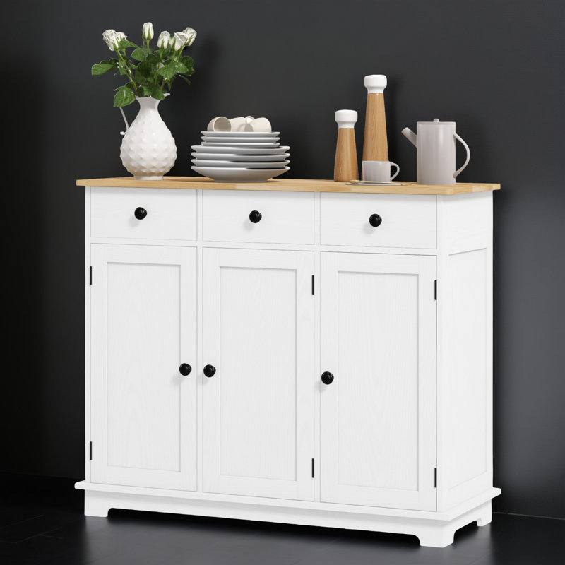 Eluzer 39.91'' Console Table, Distressed White