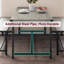 Ensemble de table de salle à manger 3 pièces pour 4 personnes avec bancs peu encombrants, plateau de table, structure en acier, table de cuisine de campagne moderne pour petits espaces, appartements, coin repas, assemblage facile-512151762