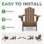Chaise Adirondack pliante Ayanda en PEHD avec porte-gobelet double (ensemble de 2)-167410476