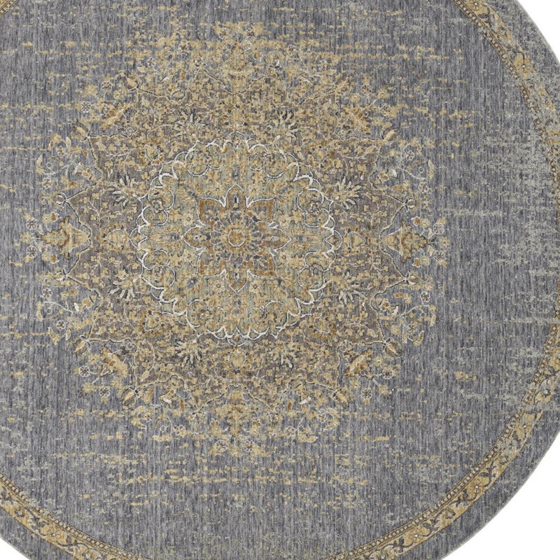 Tapis médaillon en laine 9 po