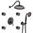 Matte Black Bathroom Fixture - 360 Rotating Shower Head, Hand Head Corrosion , 2 Heads-120951914