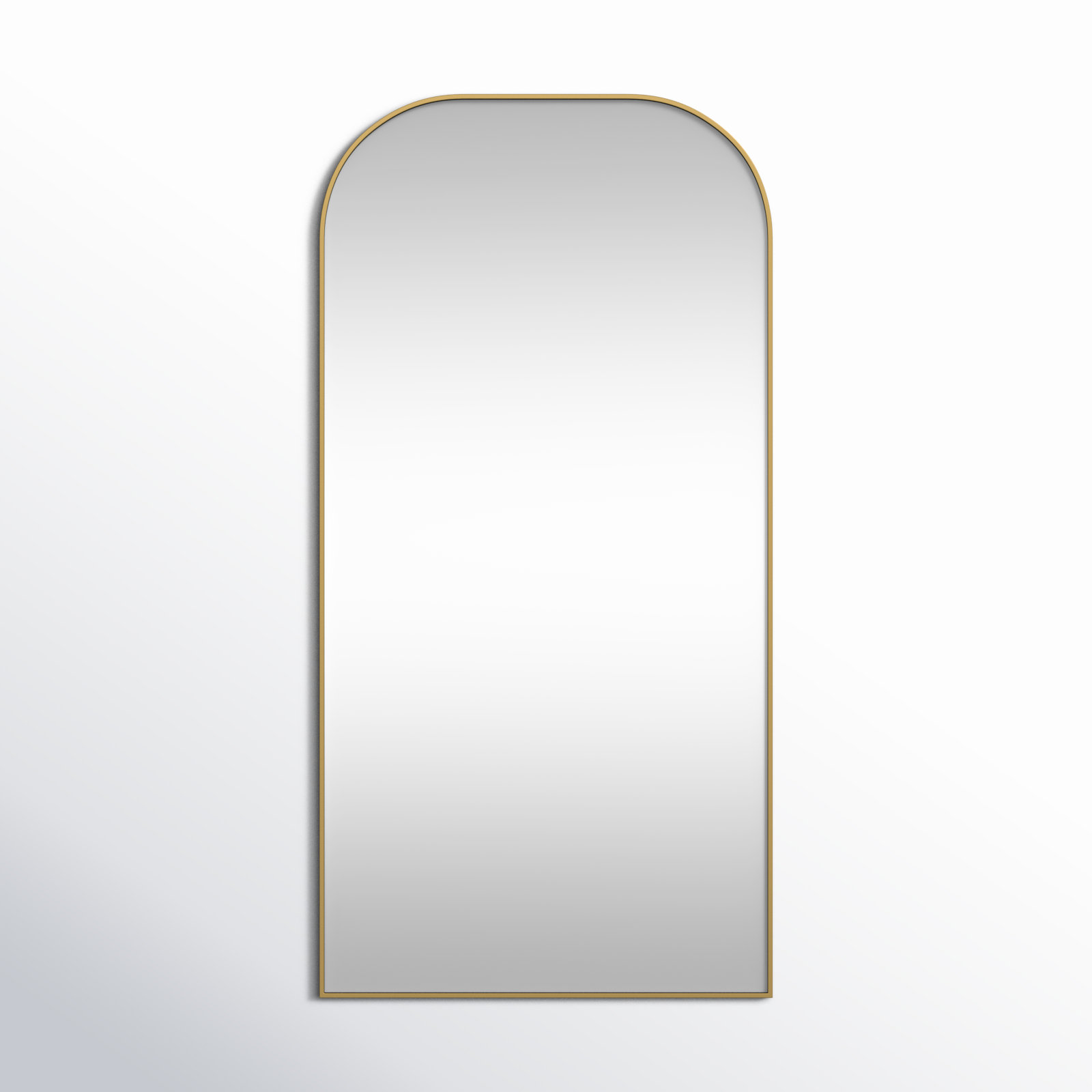 Sabine Metal Wide Arch Wall Mirror, 66" x 35", Brass