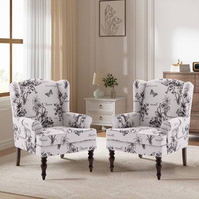 Chrishon 29'' Wide Wingback Armchair(Set of 2)