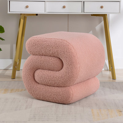 Tabouret de maquillage avec repose-pieds Teddy