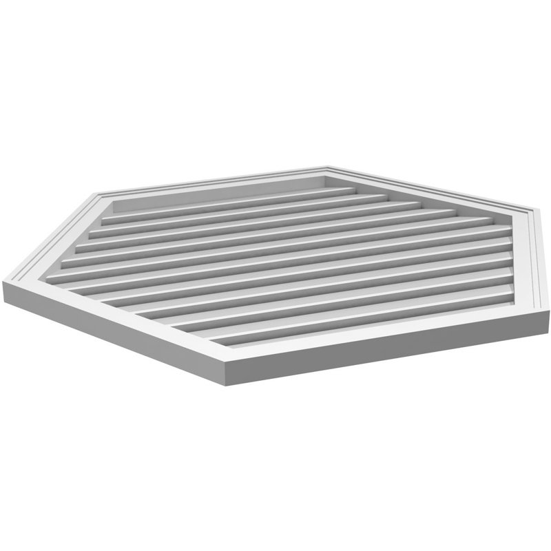 Évent horizontal fonctionnel à pignon en uréthane à surface horizontale Signature, H 34 po x l 40 po x P 1,5 po