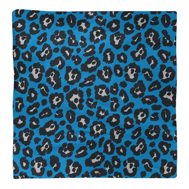 Polyester Animal Print Square Napkin, Carolina Blue/Silver, 22" x 22"
