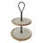 VIP Wood 16.34 in. Multicolor 2 Tier Tray with Loop