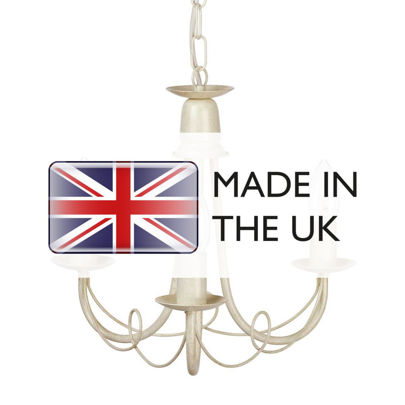 Cline 3 - Light Candle Style Chandelier, Gold, No