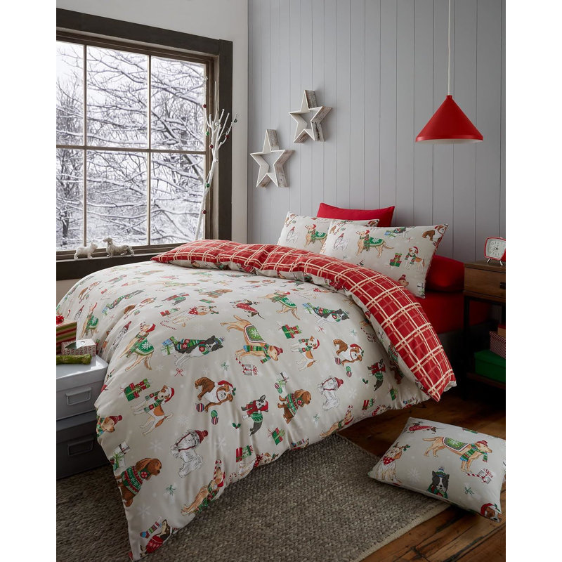 Cotton Blend Duvet Cover Set with Pillowcases, King