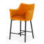 Chaise de bar 26 po en fer jaune et noir à hauteur de comptoir