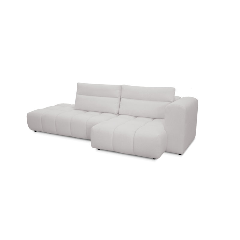 4 Seater Sofa & Chaise, Right Hand Facing, White