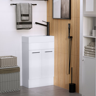 Hettie 500mm Single Bathroom Vanity with Drop In Ceramic Basin