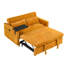Fauteuil à 2 places en velours côtelé jaune avec table mobile, charge, roulettes en bas, coussins moelleux, conception de siège de salon, plateau de table, ports, tissu de peau, installation facile, bonne surface-1771229735
