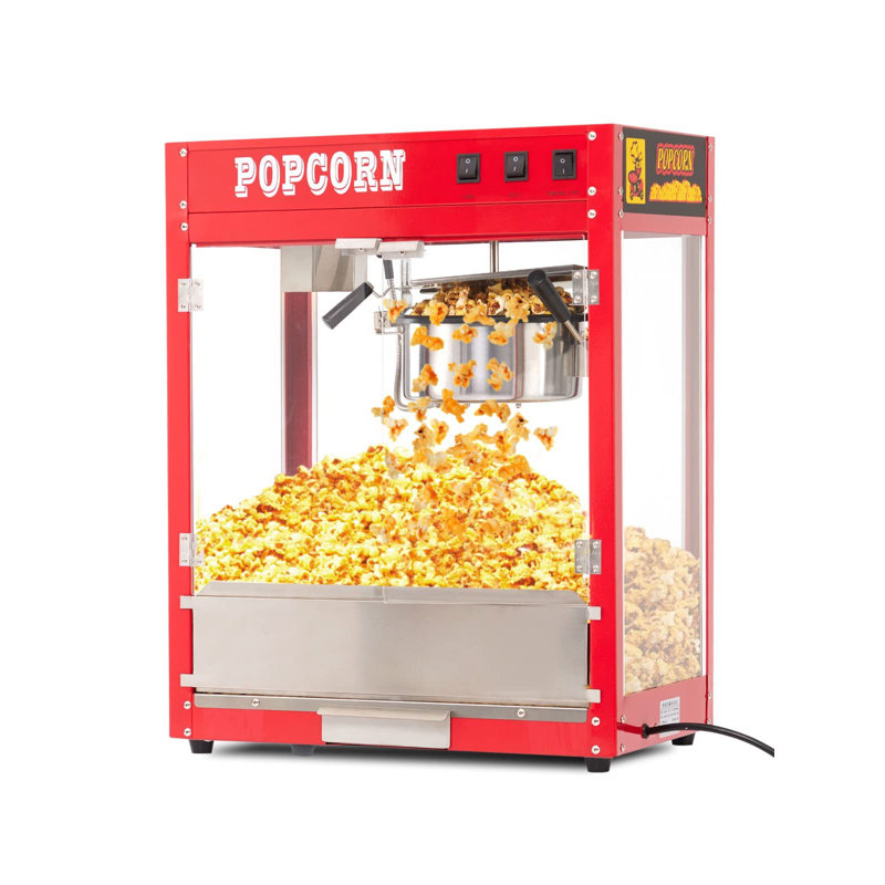 Babevy 8 Oz. Tabletop Popcorn Machine, Popcorn Machine Stand / Cart