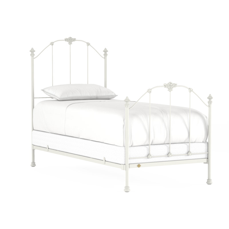 171 Country French Bed | Complete Standard, Matte White, Twin