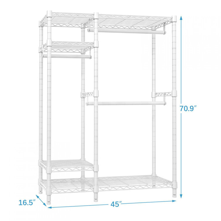 Izaih 45 W Garment Rack Rebrilliant Color: White