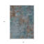 Tapis d'extérieur lavable abstrait bleu sarcelle et bleu 8 'X 10'