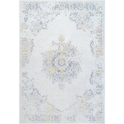 Tapis bleu/beige Ann