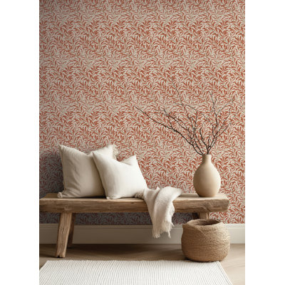 Willow Boughs Carmine Peel and Stick Wallpaper