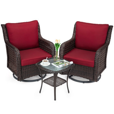 Jolesa 2 - Person Patio Conversation Set with Cushions