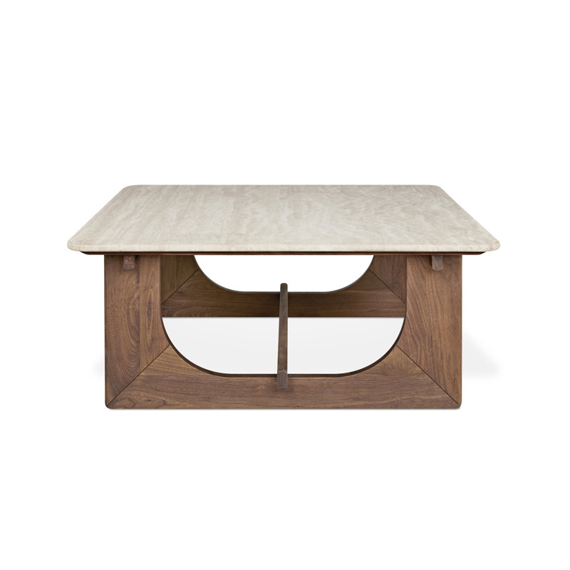 Portico Square Coffee Table, Classic Walnut