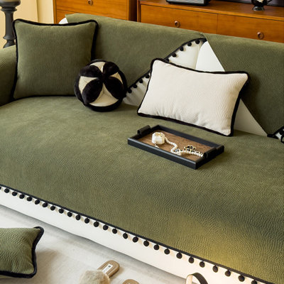 Chenille Box Cushion Sofa Slipcover