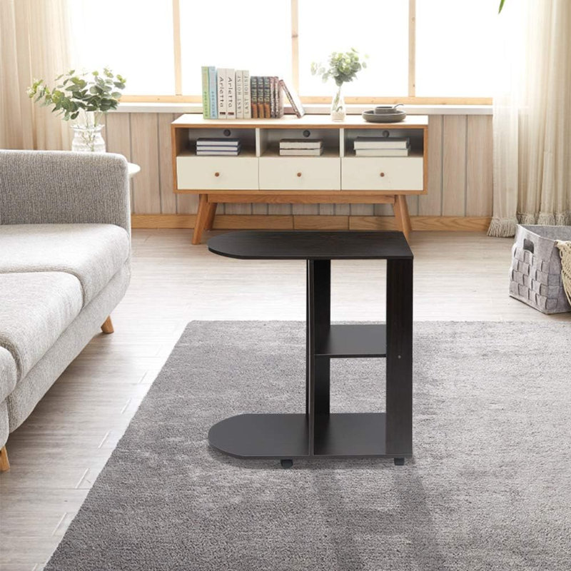 70 cm W Console Table, C Shaped Black