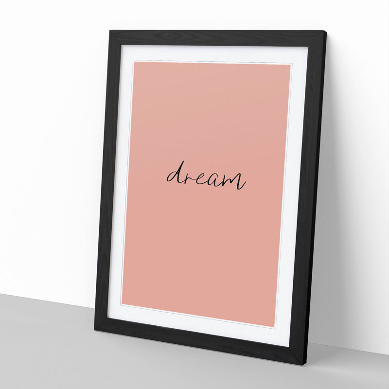 Dream - Picture Frame Typography, 65cm H x 48cm W x 2cm D, Black