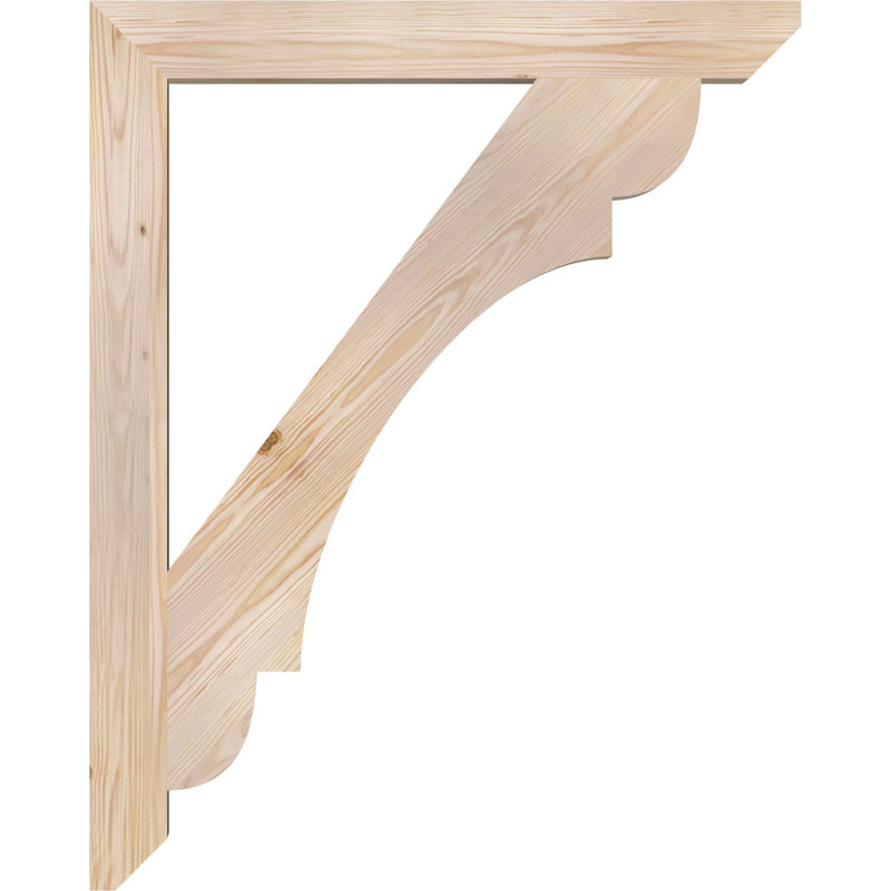 Support en bois / corbeau, Douglas (lisse), H 40 po x l 3,5 po x P 32 po