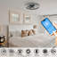 Ventilateur de plafond encastré d'intérieur avec lumière, ventilateur de plafond sans lame à DEL avec télécommande et ensemble d'éclairage inclus, idéal pour les plafonds bas-833886103