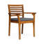 Chaise de salle à manger 2 pièces - Design classique en bois, bois, coussins gris pour l'extérieur