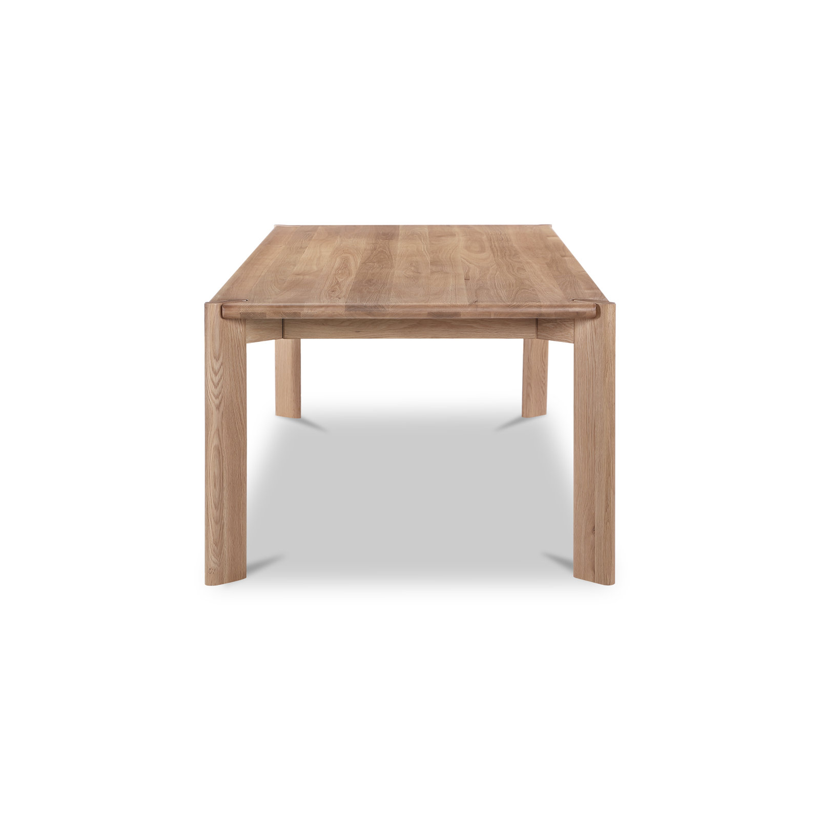 Leola Ash Solid Wood Dining Table, Natural Oak