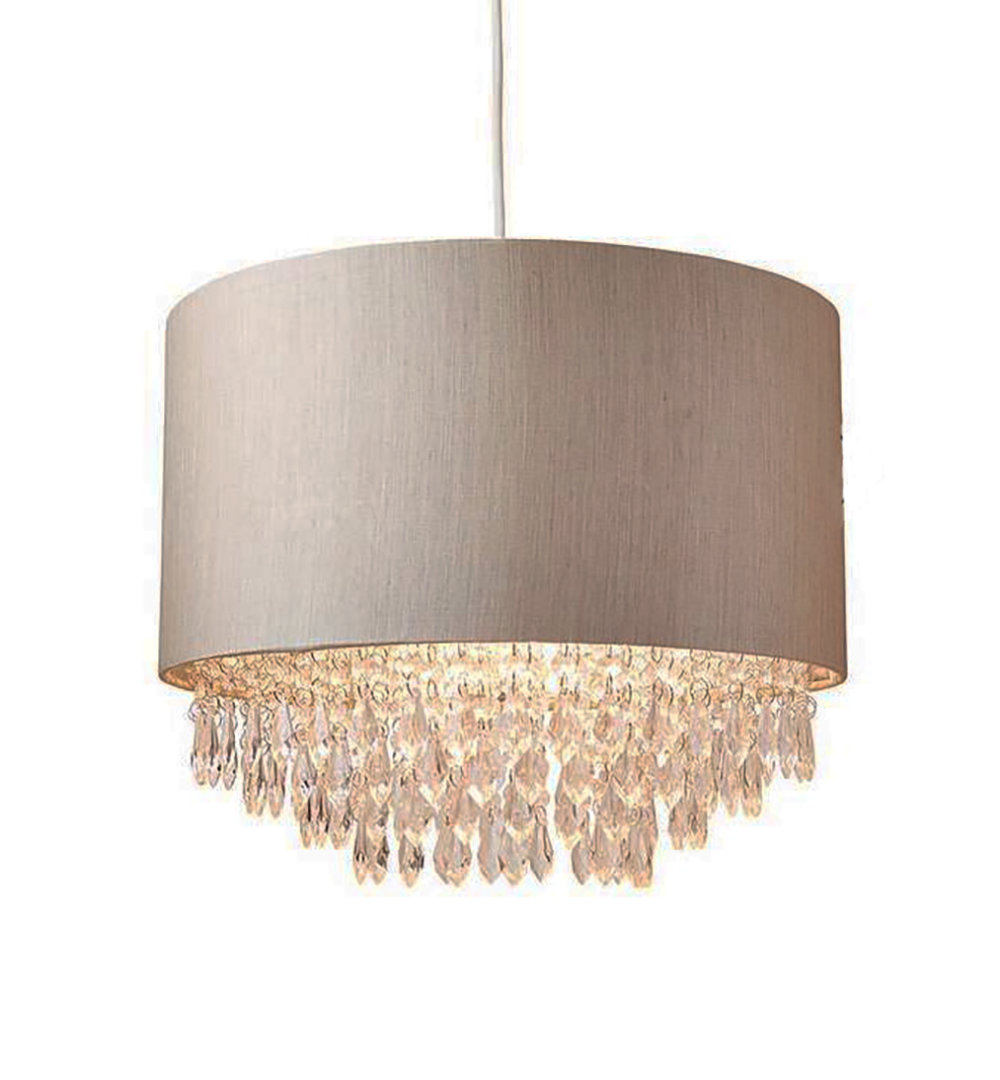 Waverly 35cm H Cotton Drum Pendant Shade ( Uno )