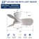 23 Inch Mini LED Ceiling Fan with 3 ABS Blades, Remote Control, DC Motor, Timer